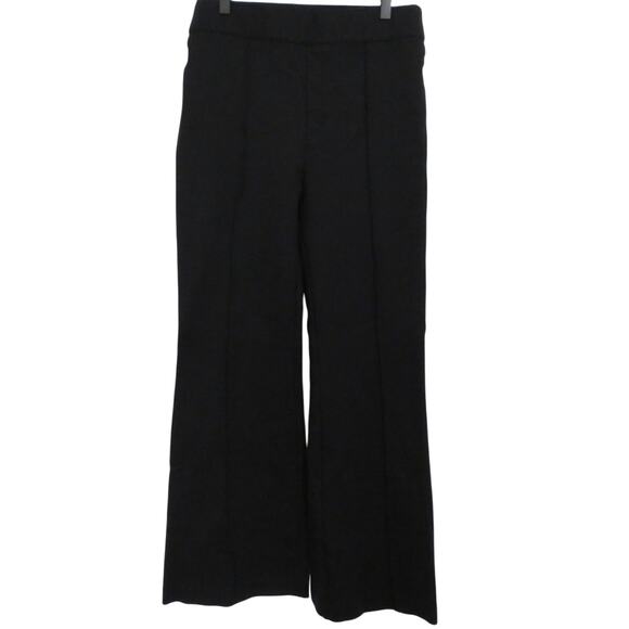 SPANX Womens Sz L Black Ponte Flare Pants Pull On Sculpting Workwear Shaping - Picture 1 of 7